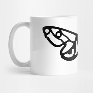 Black Moth Silhouette (openwork) Mug